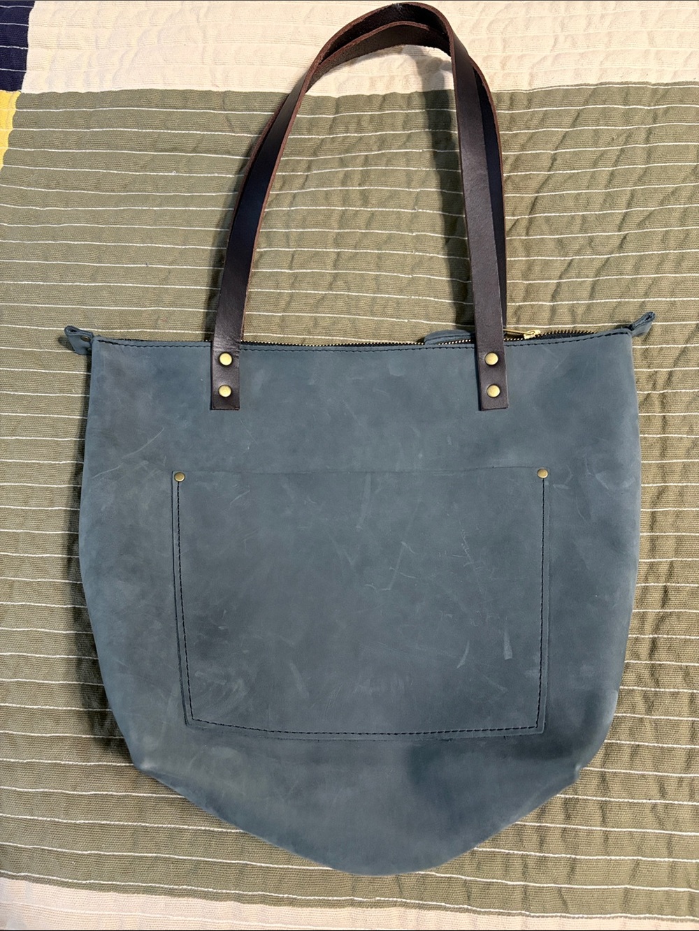 Portland Leather Grey Tote